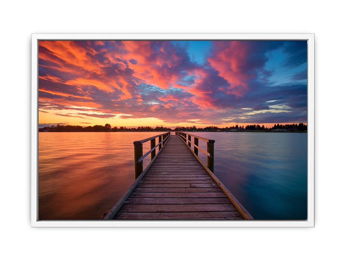 JetGirl Art Jetty Sunset Canvas Art Print Premium Quality - Rosetta Creative Boutique